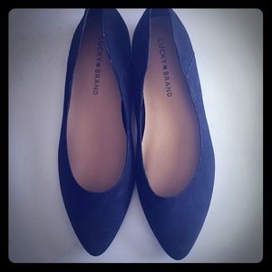 Lucky Brand Bylando black suede ballet flats